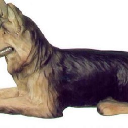 Schæferhund liggende 56x95 cm