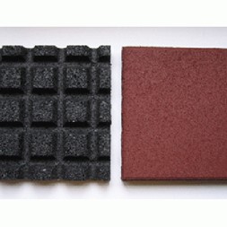 Støtabsorberende matte rød 30x30. 1 m2